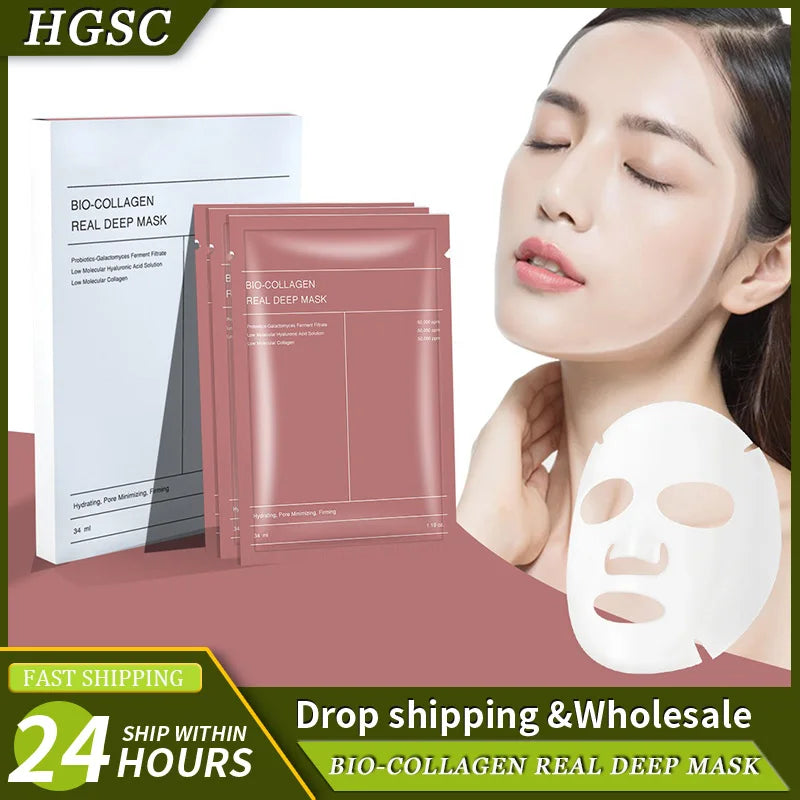 Masque Visage Bio-Collagen – Hydratation profonde, Anti-rides & Éclat instantané